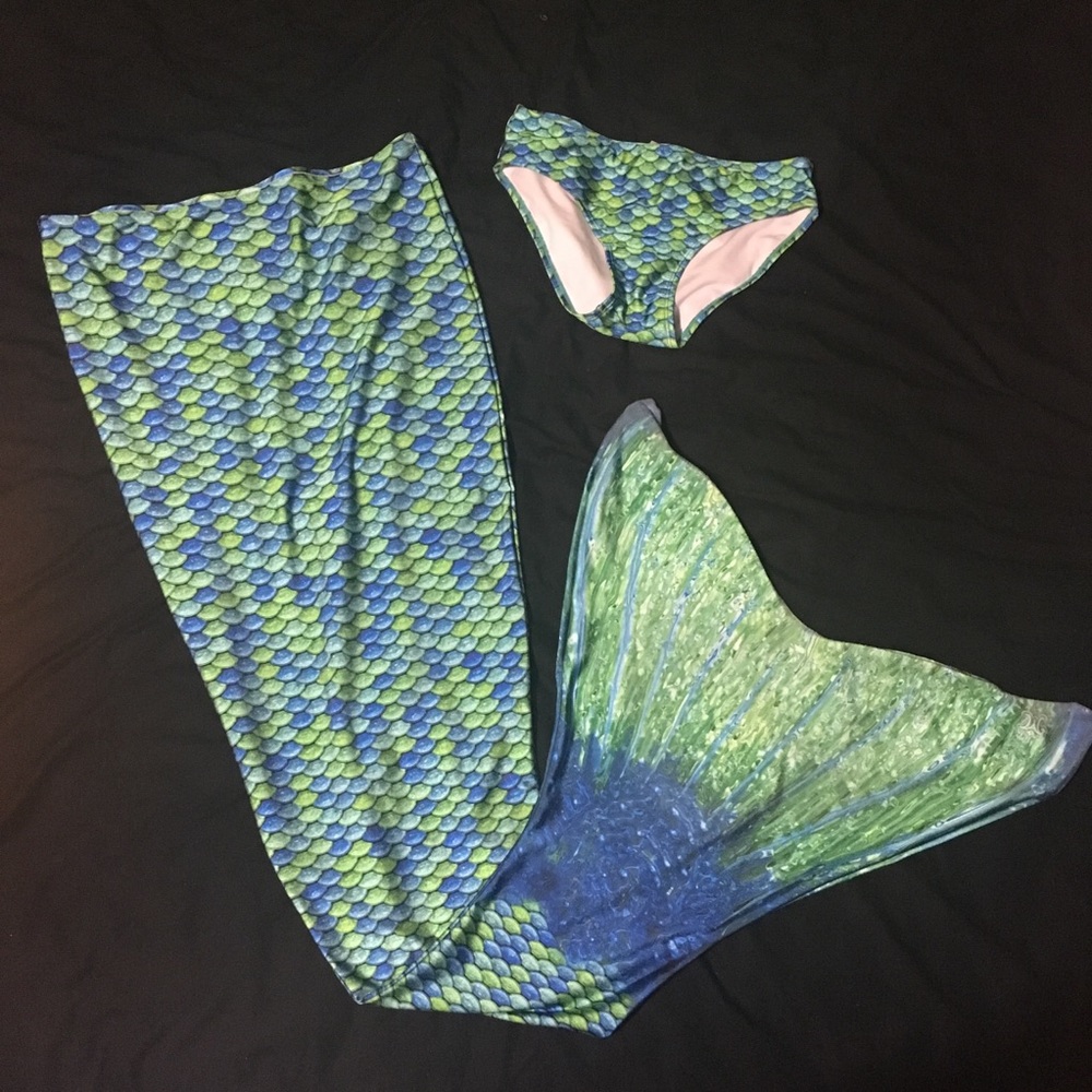 mermaidens bathing suit bottom and mermaid tail